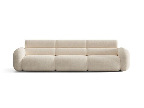 Canapea 4 locuri, Neo, Micadoni Home, 305x100x83 cm, tesatura Chenille Silencio, bej deschis