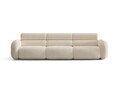 Canapea 4 locuri, Neo, Micadoni Home, 305x100x83 cm, tesatura Chenille Silencio, bej deschis