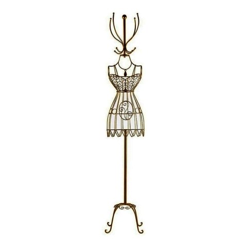 Cuier mannequin, gift decor, 42 x 42 x 171 cm, metal, auriu