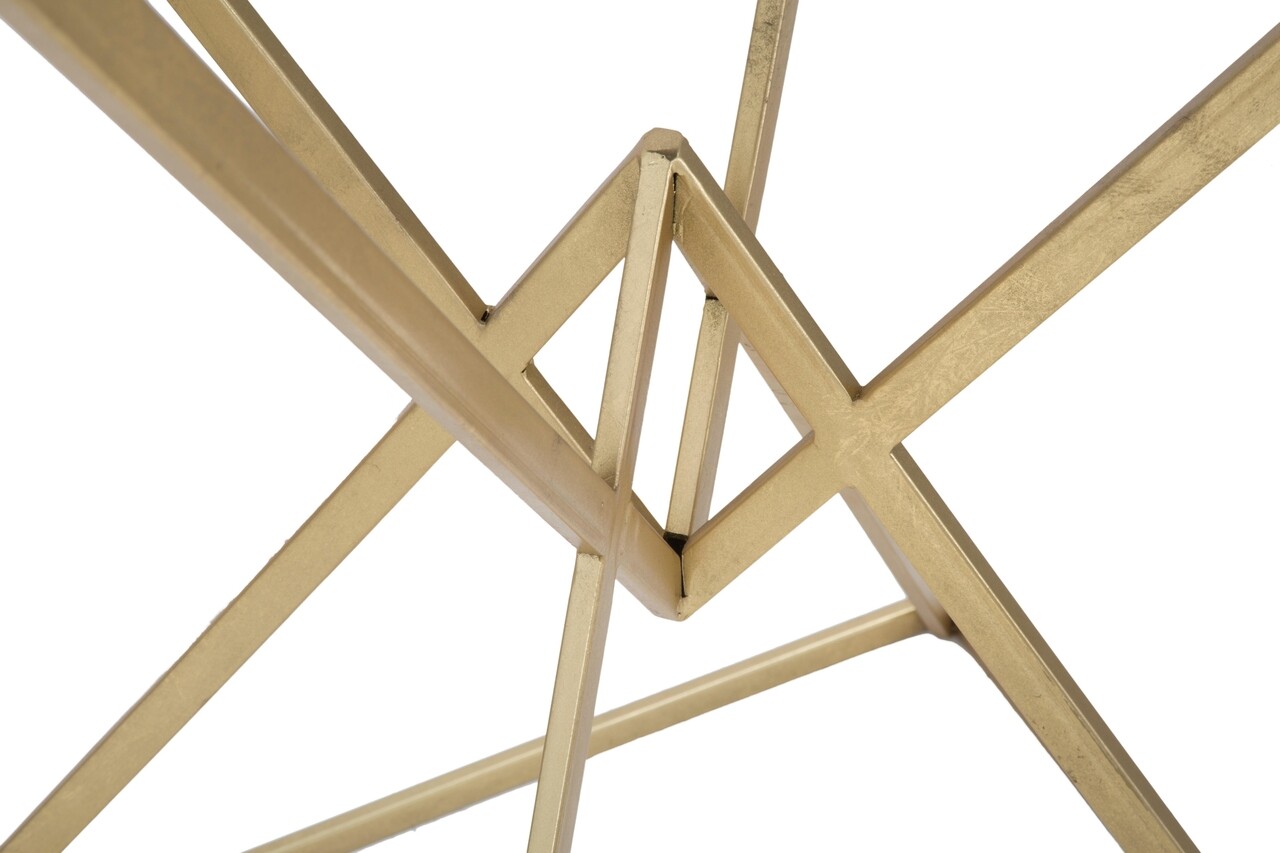 Masuta de bar Piramid, Mauro Ferretti, 60x60x105 cm, fier, auriu/negru — imaginea 10