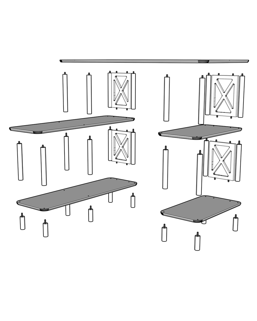 Birou, Hanah Home, Legno, 145x75x65 cm, Stejar - view 7