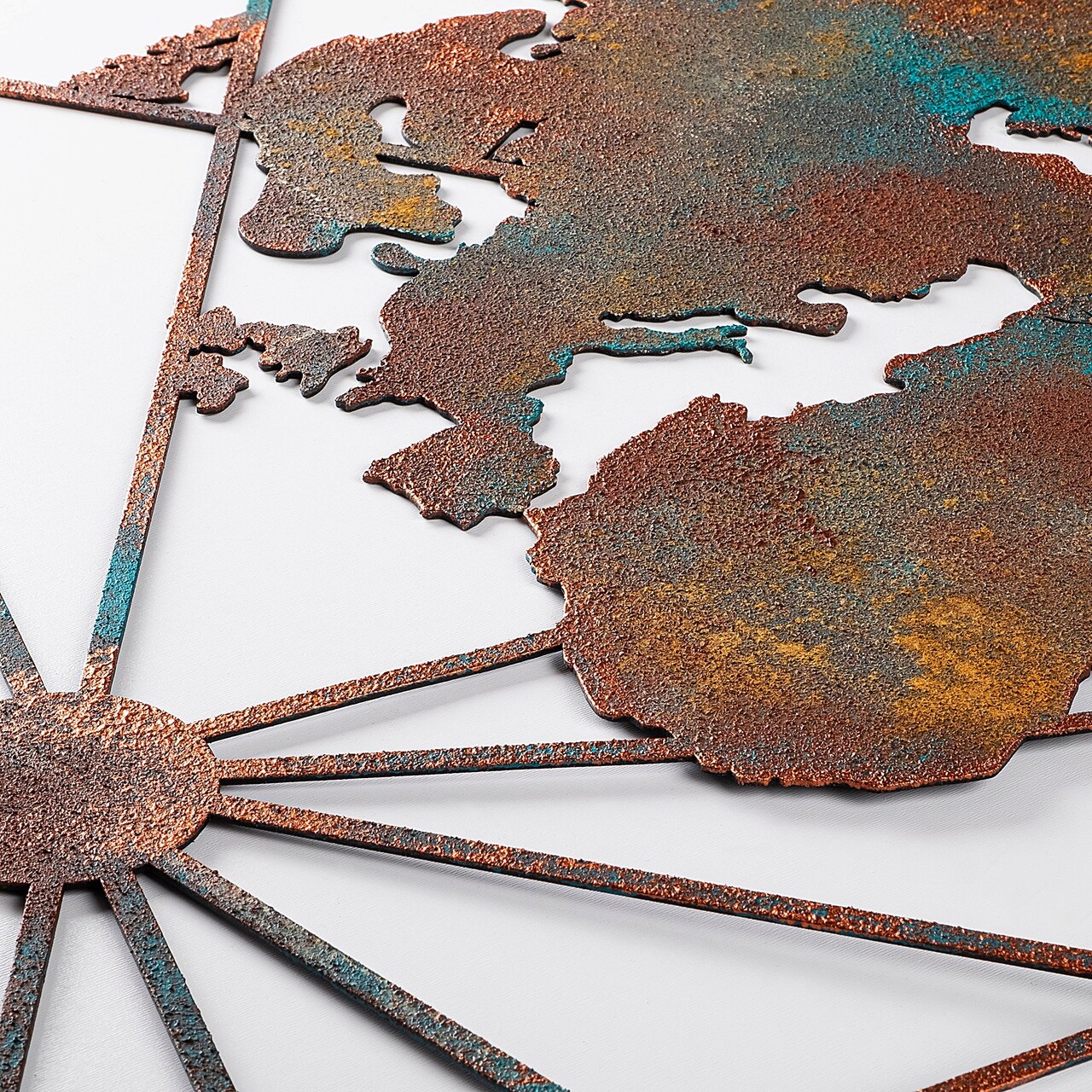 Decoratiune de perete, World Map Large, Lățime: 120 cm Înălțime: 60 cm, Multicolor - imagine 5