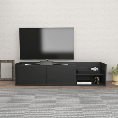Comoda tv, retricy, krog, 160x35x36.8 cm, pal, antracit