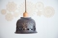 Lustra Radacini Laleaua cenusie, Deco Republic, E27, 1x60W, ceramica autentica Corund