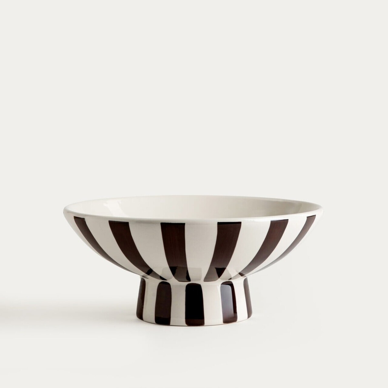 Tava decorativa Virelle, Homla, 28x12 cm, ceramica, alb/negru