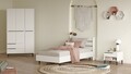 Set dormitor pentru copii, Locelso, ON23-W, Alb