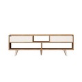 Comoda TV, Mod Design, Glasgow, 140x52x35 cm, Stejar / Alb