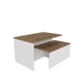 Set masute 2 piese, Zena Home, Twins, Stejar / Alb