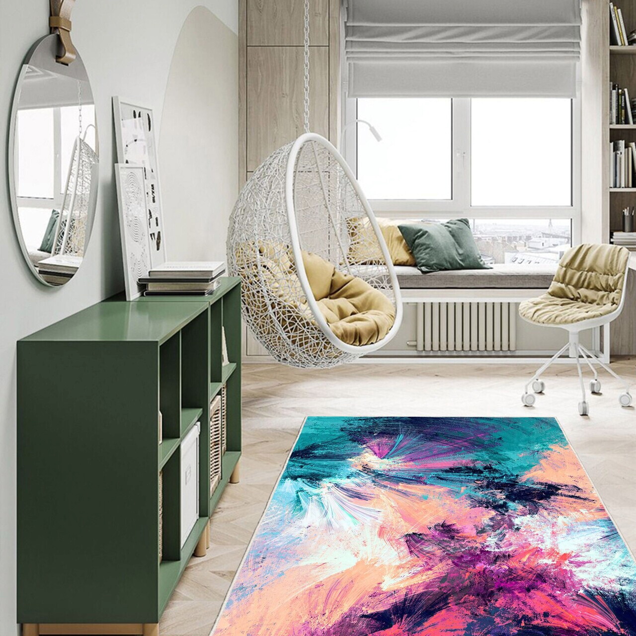 Covor Hmnt764 120x180 cm Poliester Multicolor