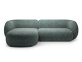 Coltar stanga 3 locuri, Kate, Micadoni, 285x176x76 cm, tesatura structurata, albastru melanj