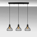 Lustra, Fulgor, 942FLG1620, Metal, Negru/Maro antic