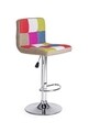 Scaun de bar Salvador Patch, Bizzotto, 40x45x87 cm, otel/poliester, multicolor