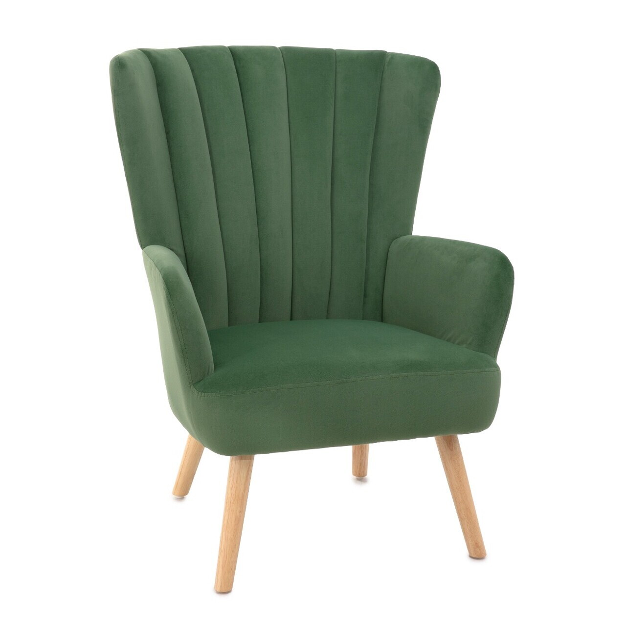 Fotoliu Mills, Homla, 75x79x102 cm, metal/catifea din poliester, verde - view 2