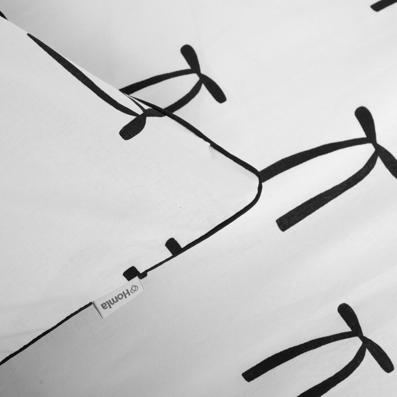 Lenjerie de pat King Size, Carnival, Homla, 3 piese, 200x220 cm, bumbac, alb/negru - view 5