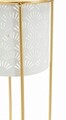 Set 2 suporturi pentru ghivece Whity, Mauro Ferretti, 17x46 cm, fier, auriu/alb