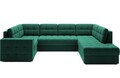 Coltar extensibil dreapta 5 locuri ELTAP, RT-35LU, Blewett, 299x198x82 cm, lemn/poliester, verde inchis