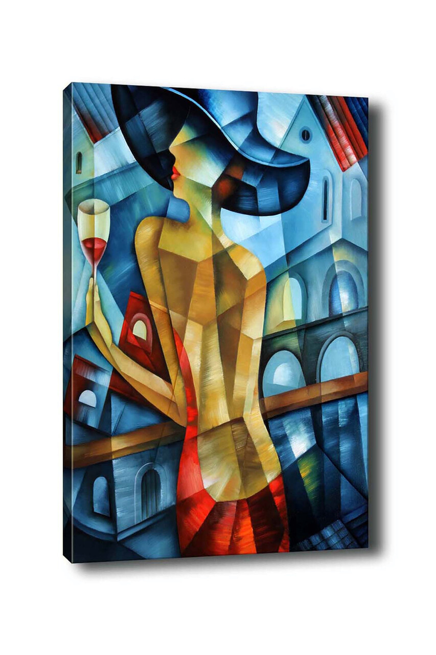 Tablou decorativ, Kanvas Tablo (50 x 70), Cadru: 100% LEMN (grosime: 3 cm), Multicolor - view 2