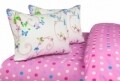 Lenjerie de pat dubla Butterfly, Heinner, 4 piese, 200 x 220 cm, 100% bumbac, multicolora