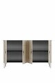 Consola, Hanah Home, Ilay 120, 120x75x32 cm, Antracit / Travertin / Argint