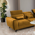 Coltar extensibil dreapta 4 locuri ELTAP, Foble, 267x196x100 cm, lemn/poliester, mustar