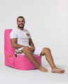 Fotoliu puf, Bean Bag Ferndale, Diamond, 60 x 90 cm, poliester impermeabil, roz
