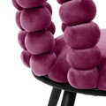 Scaun Bubble Beam, Homla, 56.5x52x87 cm, metal/catifea din poliester, mov/negru