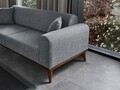 Canapea extensibila cu 3 locuri, Artie, 560ARE2907, Lemn de fag / PAL, Gri deschis