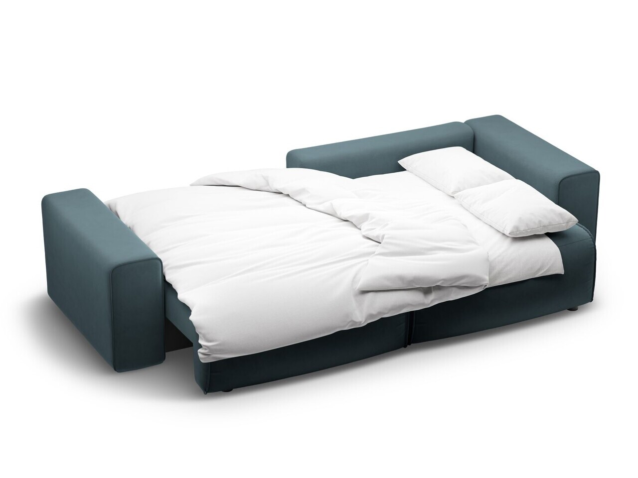 Coltar extensibil dreapta 3 locuri, Victor, Micadoni Home, 246x148x83 cm, catifea, albastru — imaginea 6