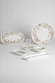 Set de mic dejun, Hermia, 208PEK1132, Portelan, Platou cu măsline: 25 cm (2 bucăți), Alb/Maro