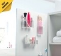 Suport de perete pentru pensule cosmetice Vision, Compactor, 4 compartimente, 2.3 x 5.4 x 7.2 cm, plstic, transparent