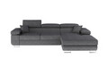 Coltar extensibil dreapta 4 locuri ELTAP, Armd-37, Armando, 289x203x85 cm, lemn/poliester, gri