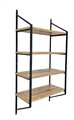 Raft de perete, Valovi, Raffy3, 60x120x28 cm, PAL, Negru / Pin Atlantic