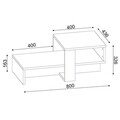 Masuta de cafea PWF-0307, Pakoworld, 80x43.5x32.5 cm, PAL melaminat, walnut/alb