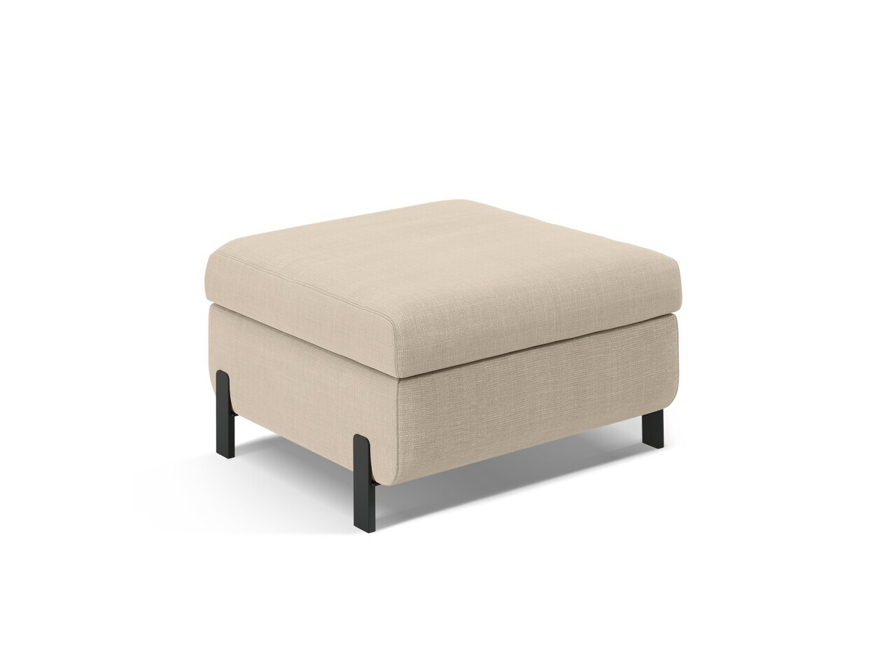 Taburet cu spatiu de depozitare, Gloria, Micadoni Home, 92x76x51 cm, tesatura structurata, bej