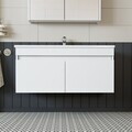 Dulap de baie cu chiuvetă, Hanah Home, 1053, 100x48x45.5 cm, MDF-LAM, Alb mat