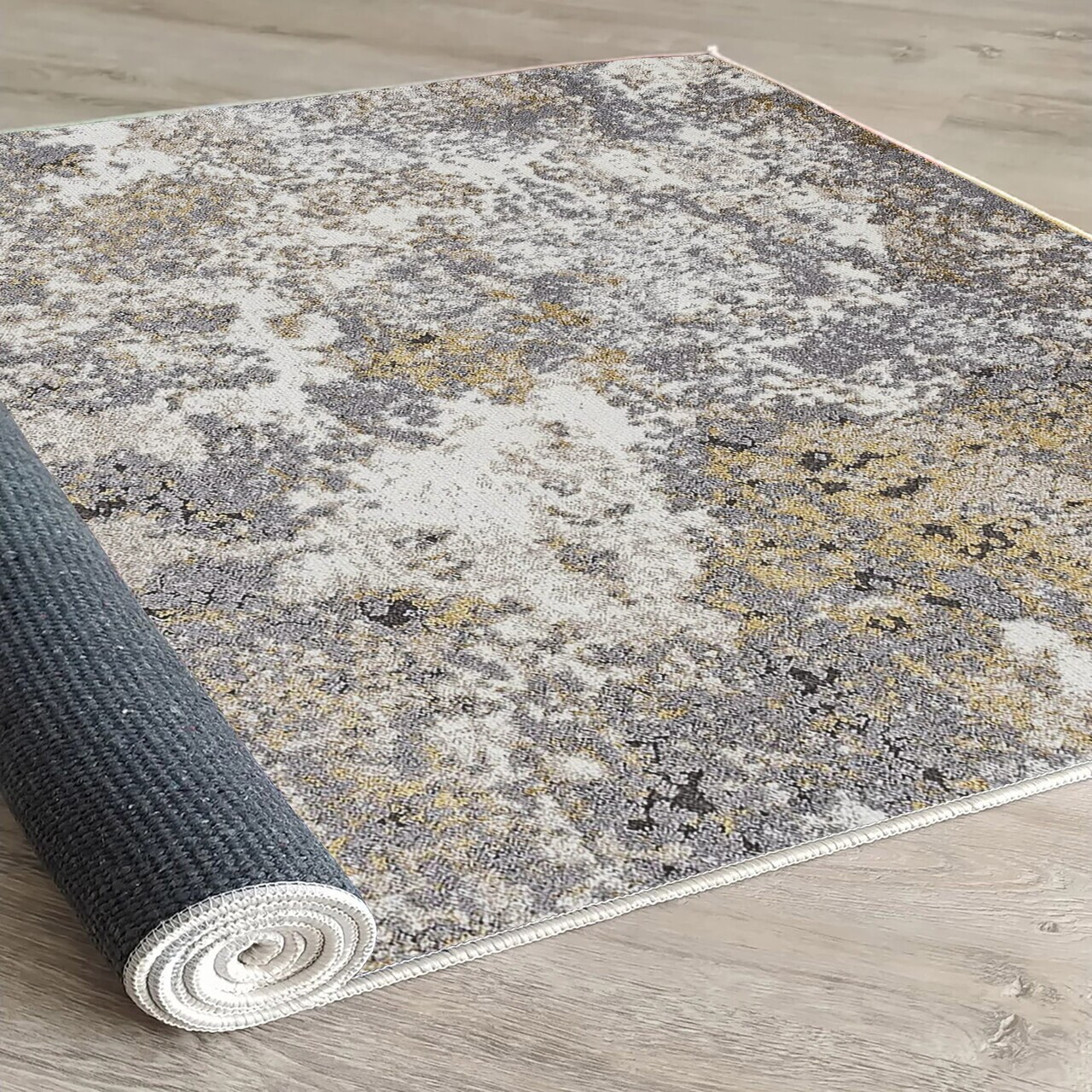 Covor, Woopamuk217, 80x150 cm, Bumbac/Poliester, Gri - view 3