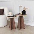 Set masute de cafea, Neostill, Mushroom 2, PAL, Aur / Nuc