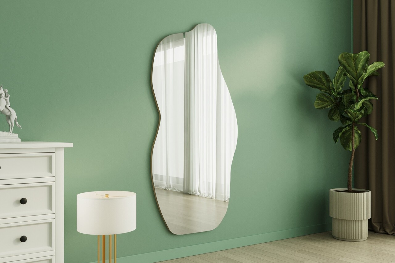 Oglinda decorativa, Siam, Ralia, 70x175x2.2 cm, Nisip - 1 | YEO