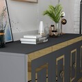 Consola, Olivia, Karya, 150x40x79 cm, PAL , Antracit / Aur