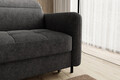 Coltar extensibil stanga 3 locuri ELTAP, LT-05RAQ, Gomsi, 228x165x100 cm, lemn/poliester, gri inchis