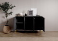 Comoda ADRK, Tili 3D, 124.5x40.8x73.9 cm, PAL laminat, negru