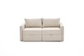 Canapea extensibilă cu 2 locuri, Balcab Home, 825BLC5413, Cadru: 100% LEMN DE BRAD, Crem