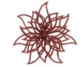 Decoratiune Poinsettia, Decoris, 14x5 cm, plastic, rosu