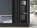 Dulap pentru haine cu oglinda ELTAP, Prescco III, 180x60x220 cm, MDF/ABS, negru