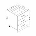 Dulap pentru bucatarie, Hanah Home, Minar, 60x87x58 cm, Alb / Antracit