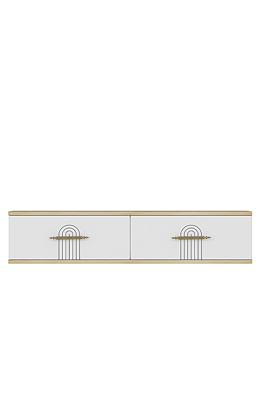 Dulap, Hanah Home, Ida 120, 120x25.5x29.6 cm, Stejar Safir / Alb — imaginea 4