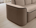 Coltar dreapta 4 locuri ELTAP, Ume, 287x190x88 cm, lemn/poliester, bej inchis/negru