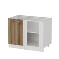 Dulap pentru bucatarie, Hanah Home, Minar, 105x72x56 cm, Alb / Dore
