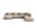 Coltar panoramic dreapta 6 locuri, Tulum, Cosmopolitan Design, 330x255x70 cm, tesatura chenille, bej