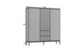 Dulap pentru haine ELTAP, Meorati, 185x60x200 cm, PAL/ABS, negru/maro